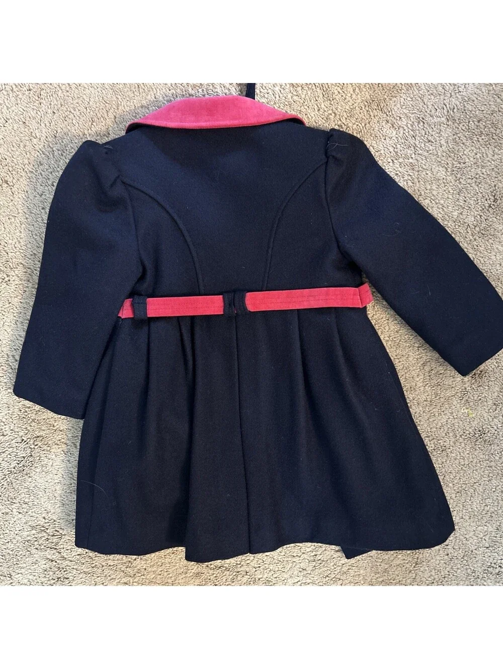 F.W. Fischer Design Girls Wool Overcoat & Hat Size 4